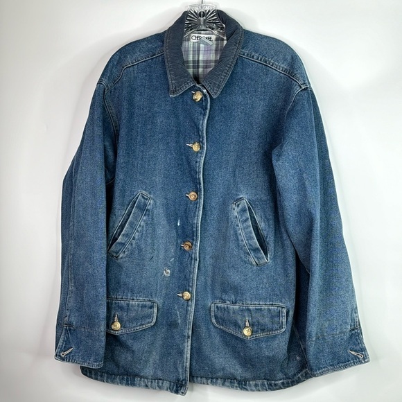 Vintage Cherokee Lined Denim Chore Rancher Jacket Size Medium - Picture 1 of 14